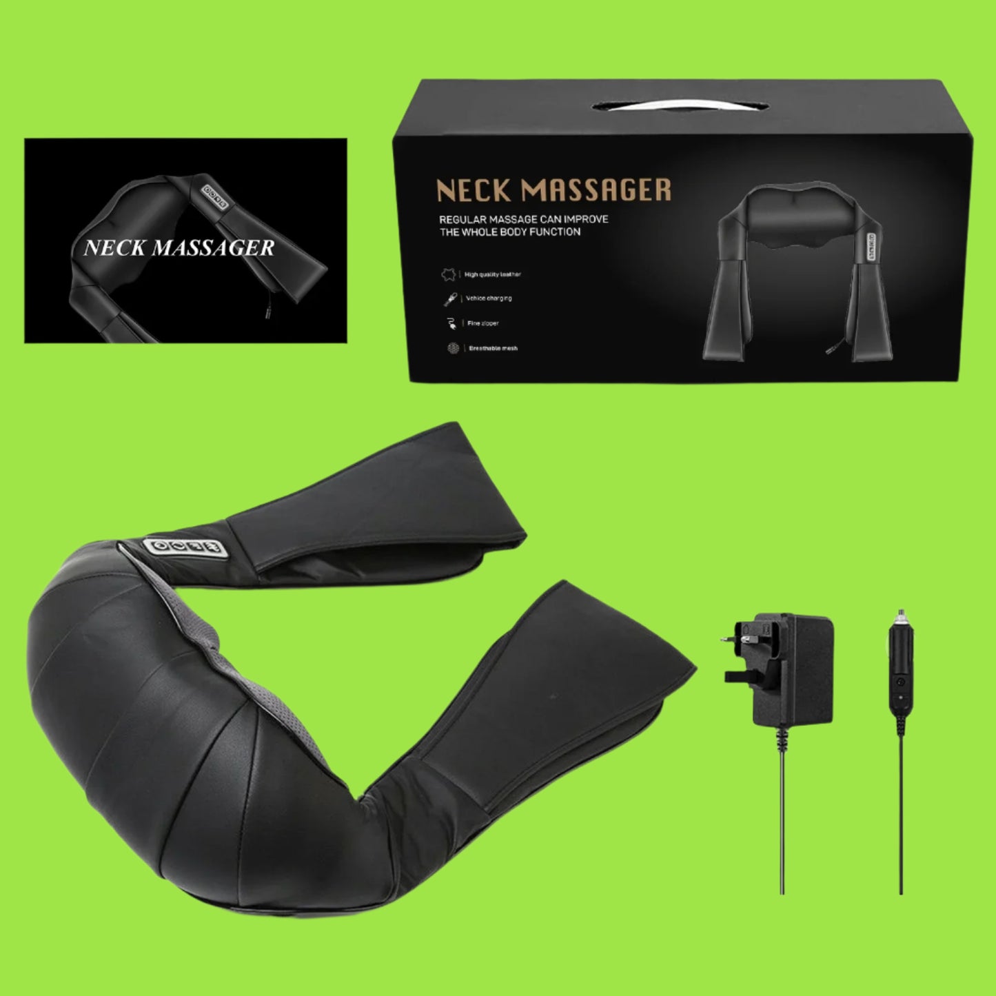 Shiatsu Neck and Back Massager,Neck Massager with Heat and Vibration,Suitable for Home, Office and Car.