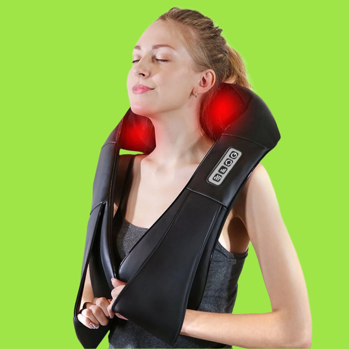 Shiatsu Neck and Back Massager,Neck Massager with Heat and Vibration,Suitable for Home, Office and Car.