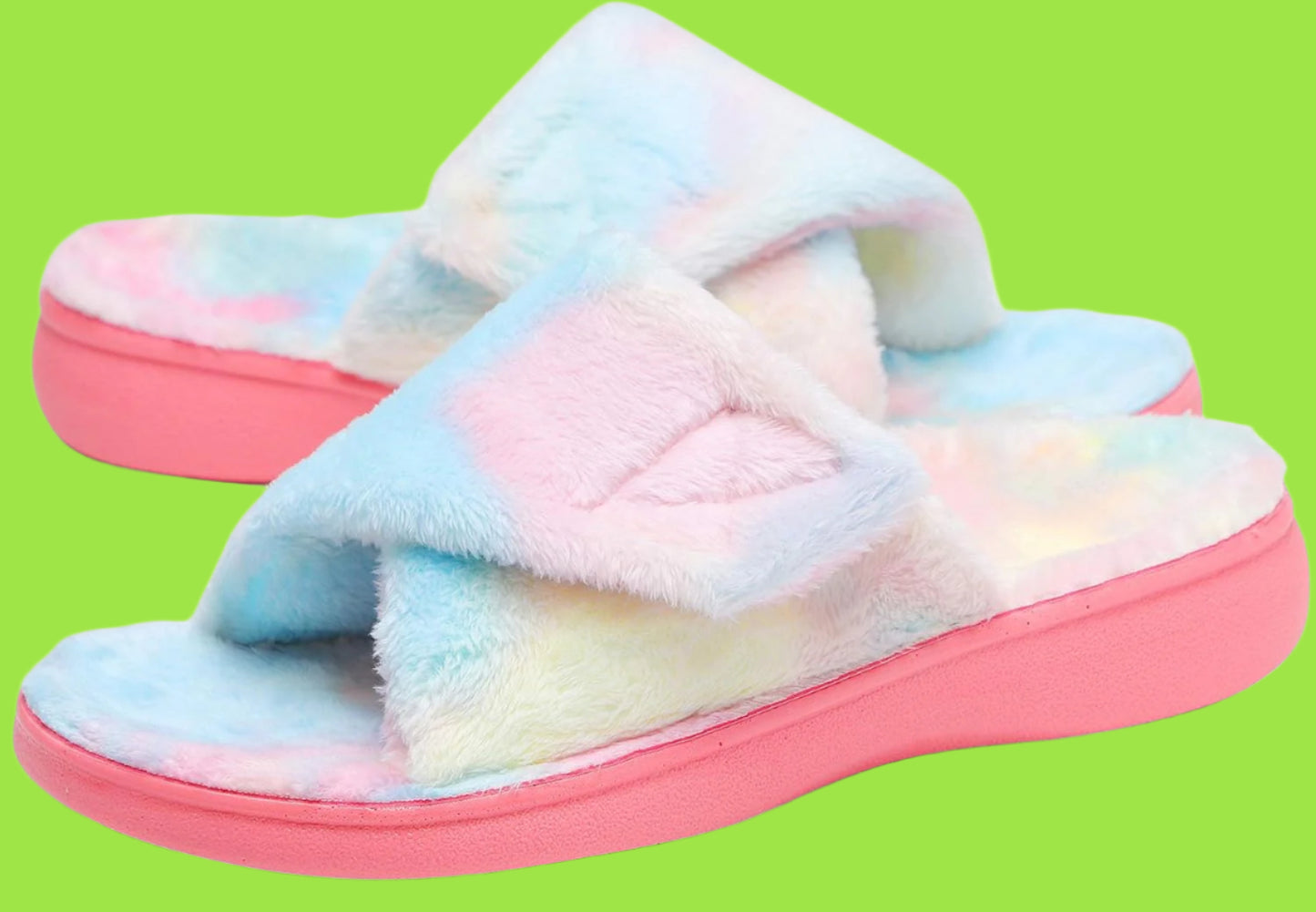 Women'S Plantar Fasciitis Fuzzy House Orthopedic Adjustable Slippers with Arch Support Orthotic Heel Cup Sandals for Ladies
