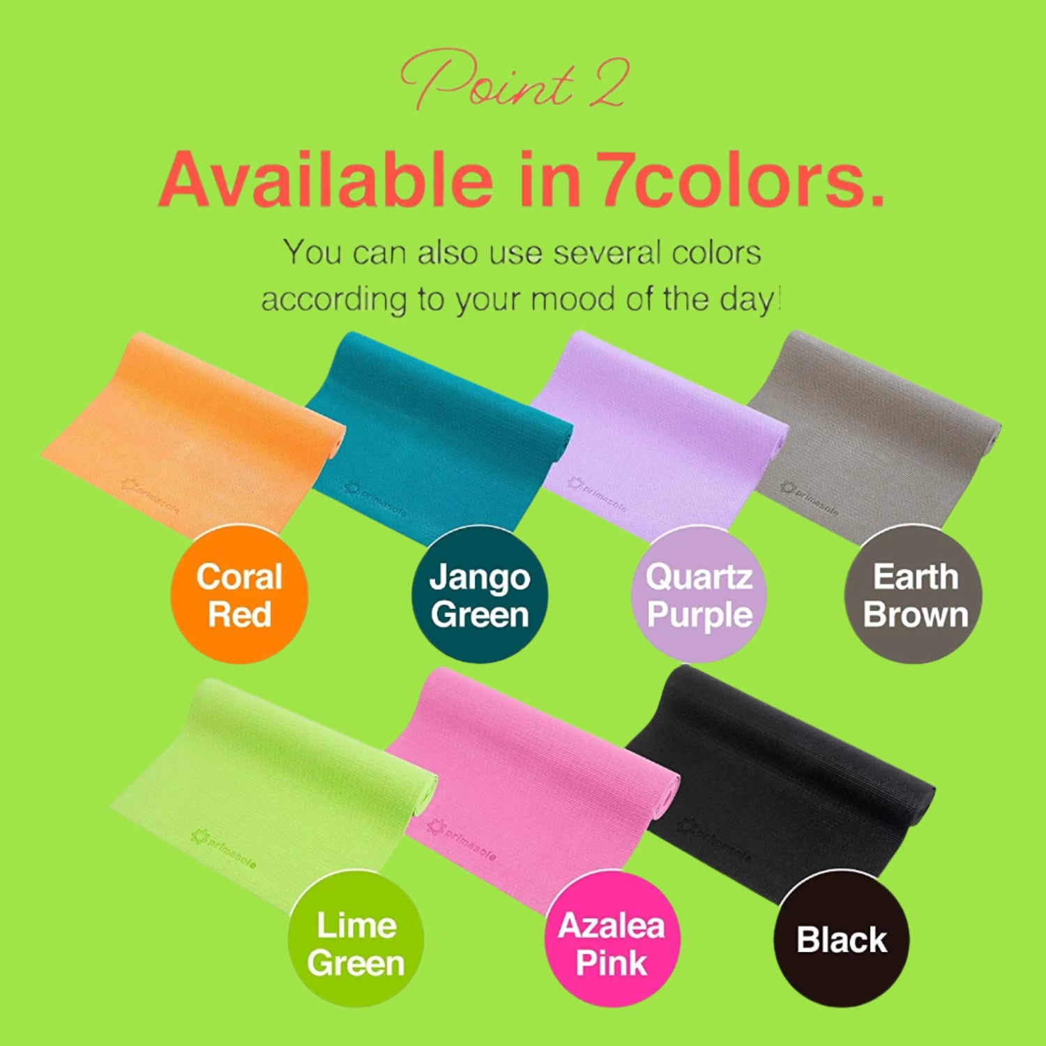 Yoga Mat with Carry Strap for Yoga Pilates Fitness and Floor Workout at Home and Gym Non-Slip 9 Colors
