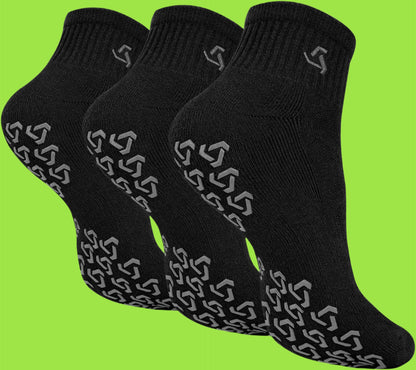 Non Slip Socks Grip for Yoga Home Workout Pure Barre, Pilates, Hospital, Ideal Cushion Socks for Men and Women