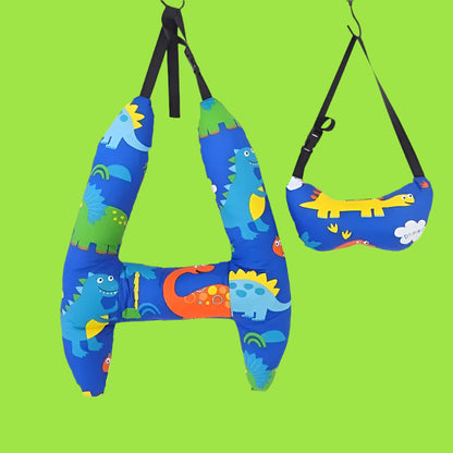 Car Seat Safety Neck Pillow Cute Kid and Adult Car Sleeping Neck Head Support H-Shape Travel Pillow Cushion Child Women Tools