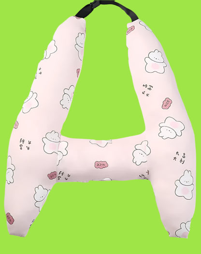 Car Seat Safety Neck Pillow Cute Kid and Adult Car Sleeping Neck Head Support H-Shape Travel Pillow Cushion Child Women Tools