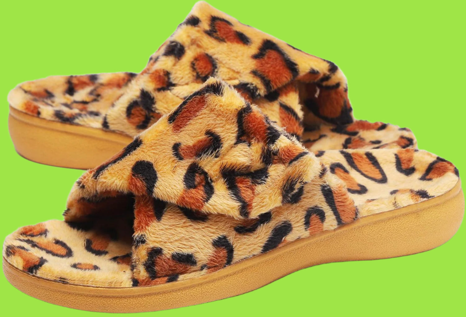 Women'S Plantar Fasciitis Fuzzy House Orthopedic Adjustable Slippers with Arch Support Orthotic Heel Cup Sandals for Ladies