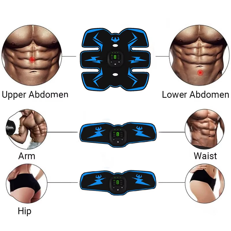 Revitalize Your Body: USB Rechargeable EMS Muscle Stimulator for Pain Relief & Weight Management - Ultimate Full Body Fitness Massager