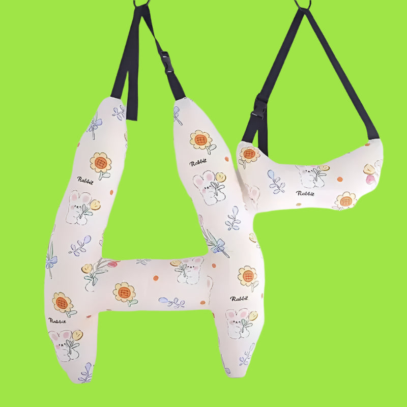 Car Seat Safety Neck Pillow Cute Kid and Adult Car Sleeping Neck Head Support H-Shape Travel Pillow Cushion Child Women Tools